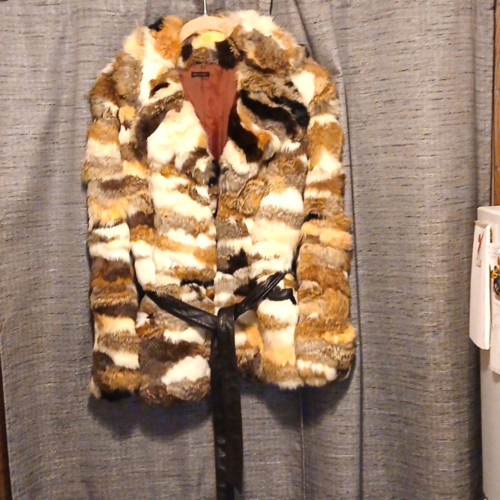 Rabbit fur coat